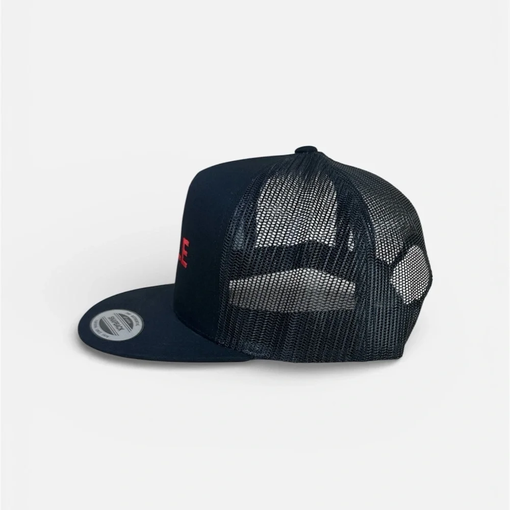 Black Snapback Hat with Red 'PURPLE ATL' Design